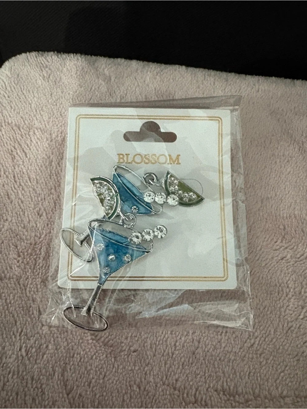 Martini Glass Earrings- Assorted Colors- buyers choice